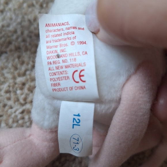 Vintage 1994 Dakin Pinky and the Brain 8" Plush - Picture 6 of 7